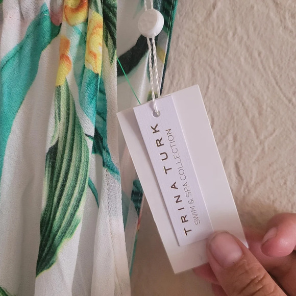 Trina Turk,  Costa De Prata Tropical Swimsuit Cover-Up Dress, Multi, Size‎ Small - Picture 11 of 11